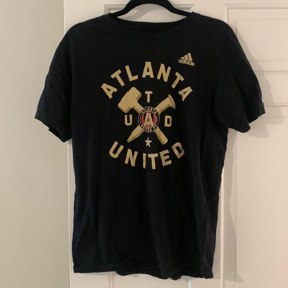 Atlanta United Adidas Black Tee Sz Medium